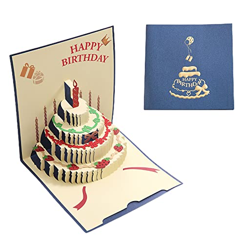 3D-Geburtstagskarte, Glückwunschkarte zum Geburtstag, für Mädchen, Kinder, Ehefrau, Ehemann, Freund, Postkarten, Geburtstagskuchenkarte 3D-Geburtstagskarte, Glückwunschkarte zum Geburtstag, für Mädchen, Kinder, Ehefrau, Ehemann, Freund, Postkarten, Geburtstagskuchenkarte von FUUGlan