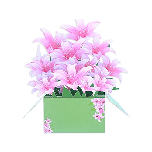 3D-Lilien für Karte, Papierbox, Geburtstagskarte, handgefertigte Handschrift für Ausdruck, Segen an Ehefrau, Lehrer, Hochzeitskarte 3D-Lilien für Karte, Papierbox, Geburtstagskarte, handgefertigte Handschrift für Ausdruck, Segen an Ehefrau, Lehrer, Hochzeitskarte von FUUGlan