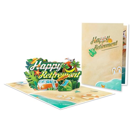 Einzigartige 3D-Strand-Themen-Ruhestandskarte, faltbar, Strandlandschaft, dekoriert, 3D-Ruhestandskarte für Geburtstagsfest Einzigartige 3D-Strand-Themen-Ruhestandskarte, faltbar, Strandlandschaft, dekoriert, 3D-Ruhestandskarte für Geburtstagsfest von FUUGlan
