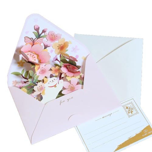 Elegante 3D-Blumen-Grußkarte, vielseitige Karte für Geburtstage, Dankeschön, Feiertage, aus Papier gefertigt Elegante 3D-Blumen-Grußkarte, vielseitige Karte für Geburtstage, Dankeschön, Feiertage, aus Papier gefertigt von FUUGlan