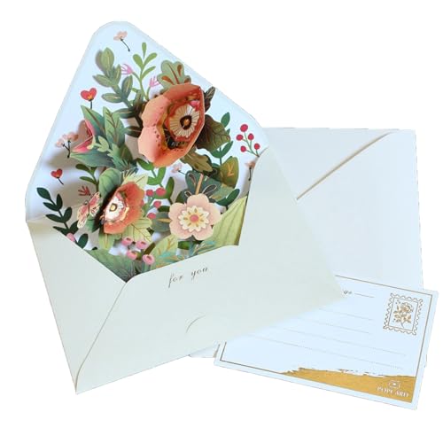 Elegante 3D-Blumen-Grußkarte, vielseitige Karte für Geburtstage, Dankeschön, Feiertage, aus Papier gefertigt Elegante 3D-Blumen-Grußkarte, vielseitige Karte für Geburtstage, Dankeschön, Feiertage, aus Papier gefertigt von FUUGlan