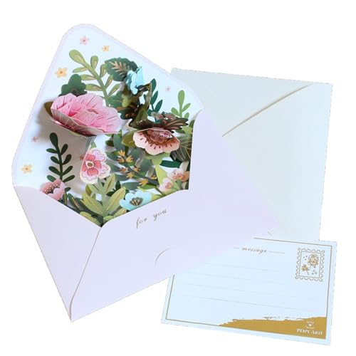 Elegante 3D-Blumen-Grußkarte, vielseitige Karte für Geburtstage, Dankeschön, Feiertage, aus Papier gefertigt Elegante 3D-Blumen-Grußkarte, vielseitige Karte für Geburtstage, Dankeschön, Feiertage, aus Papier gefertigt von FUUGlan