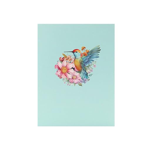 Kolibri-Blumenkarte für Geburtstage, handgefertigte Grußkarte mit Umschlag, elegante Hochzeitskarte zum Hochzeitstag Kolibri-Blumenkarte für Geburtstage, handgefertigte Grußkarte mit Umschlag, elegante Hochzeitskarte zum Hochzeitstag von FUUGlan