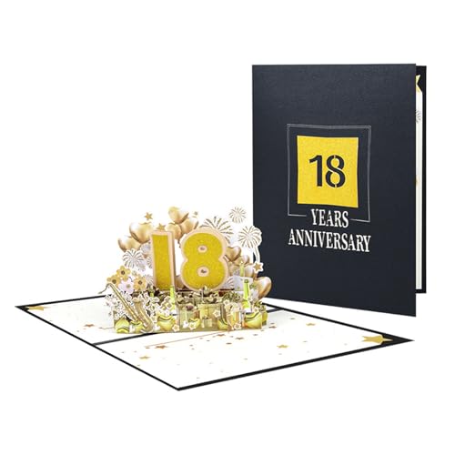 Zarte 3D-Jubiläumskarte, elegante Feier, Papierkarte, 3D-Popup-Jubiläumsgrußkarte für Paare Zarte 3D-Jubiläumskarte, elegante Feier, Papierkarte, 3D-Popup-Jubiläumsgrußkarte für Paare von FUUGlan