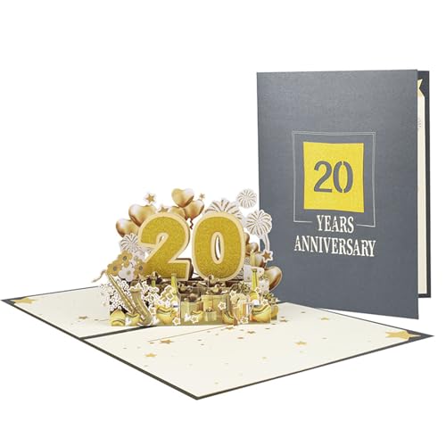 Zarte 3D-Jubiläumskarte, elegante Feier, Papierkarte, 3D-Popup-Jubiläumsgrußkarte für Paare Zarte 3D-Jubiläumskarte, elegante Feier, Papierkarte, 3D-Popup-Jubiläumsgrußkarte für Paare von FUUGlan