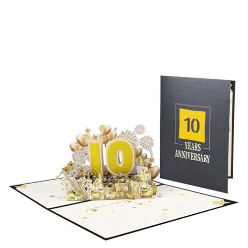 Zarte 3D-Jubiläumskarte, elegante Feier, Papierkarte, 3D-Popup-Jubiläumsgrußkarte für Paare Zarte 3D-Jubiläumskarte, elegante Feier, Papierkarte, 3D-Popup-Jubiläumsgrußkarte für Paare von FUUGlan