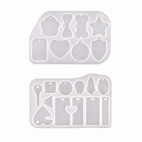 1 Set Haustier Hunde Tags Epoxidharz Form Handwerk Schmuck Halskette Ohrringe Casting Werkzeug Hängen Anhänger Silikon Form von FUXIU