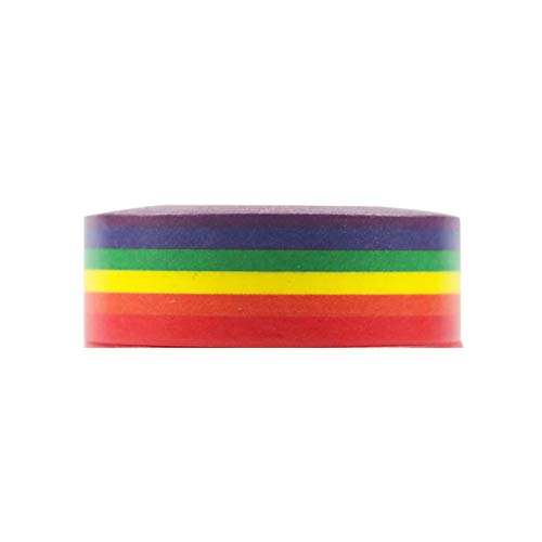 1 x Regenbogen-Klebeband, Schulbedarf, Schreibwaren, Bürobedarf, 15 mm Klebebandabroller von FUXIU