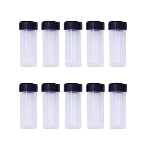 FUXIU Aufbewahrungsröhrchen, transparent, für Nähnadeln, 10 Stück, Flasche aus Kunststoff, für Broschen, Perlen, Knöpfe, Behälter, Aufbewahrungsbox, Organizer für Filznadeln von FUXIU