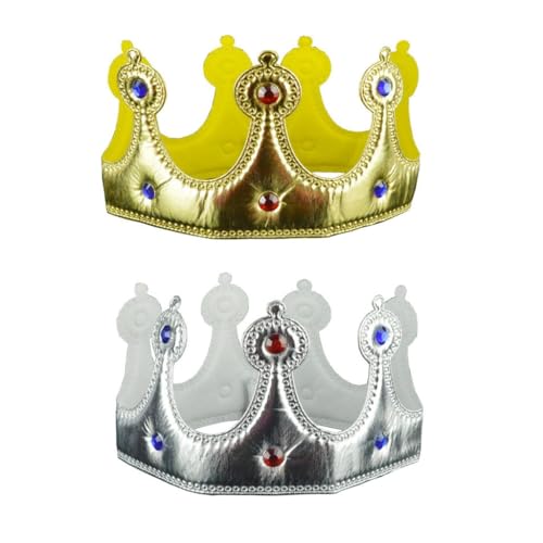 FUXIU Geogrous Jeweled King Crowns Prom Dress Up for Show Performances Kid Birthday Shower Party Photo Props von FUXIU