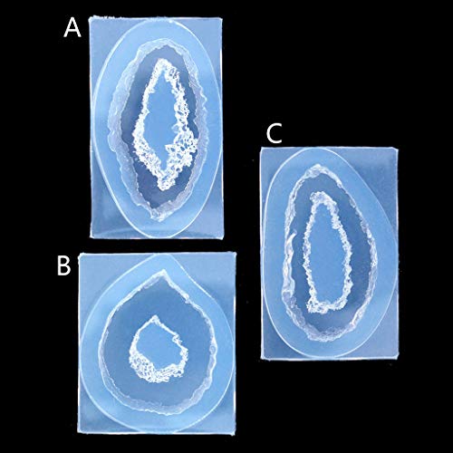 Geode Silikonharz Formen Schlüsselanhänger Formen Für Epoxidharz Schmuck Formen Einzigartige Kristall Geode Achat Epoxidform von FUXIU