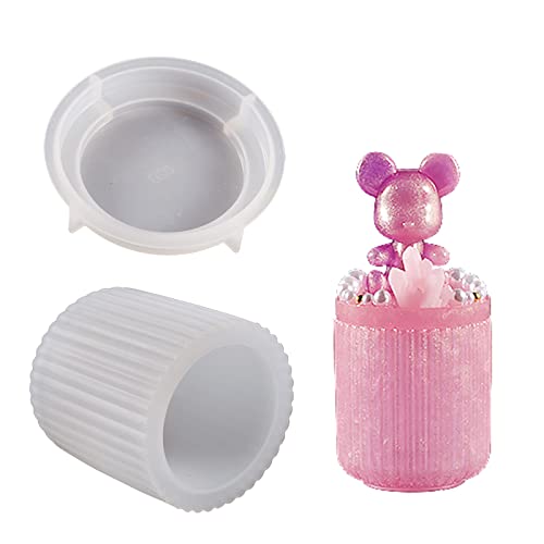 Kristall Epoxidharz Form Lagerung Box Make Up Einsatz Tasse Schmuck Box Spiegel Silikon Form Für Harz Casting Handwerk von FUXIU