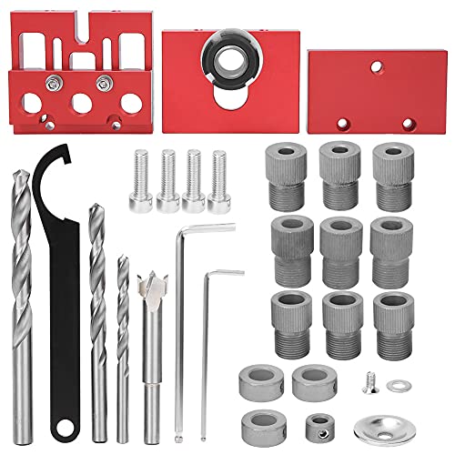 Lochbohrer-Positionierer – 3-in-1-Holzbearbeitungsführung aus Aluminiumlegierung Mit Verstellbarem Winkel, Rostfrei, Hochfest, Für Heimwerker Und Profis von FUZHUI