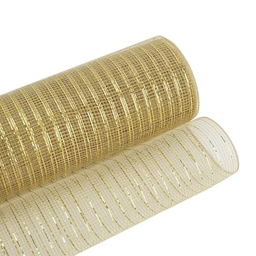 FUZYXIH Dekoratives Netzband 26 cm 29 52 Fuß Rolle Polyester Netzband Kränze Girlanden Weihnachtsbaumschmuck DIY Handwerk Weihnachtsblumenkranz Netz von FUZYXIH