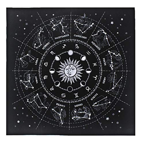 FUZYXIH 49 X 49 cm Tarotkarten Tischdecke Flanell Geometrische Figur Wahrsagerei Altartuch Brettspiele Für Kartenpad Runen Supp Spieltischdecke 52 von FUZYXIH