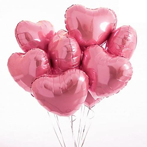 Ballons Herz Helium | FVCENT 30 Stück Herz Helium Luftballons Herzluftballons Heliumballon Folienballon Hochzeit Folienluftballon Geeignet für Geburtstag Brautdusche Valentinstag (rosa) von FVCENT