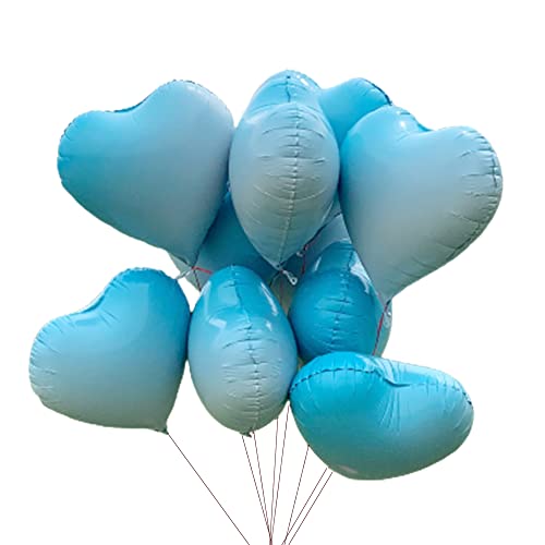 FVCENT Heart Foil Balloon | 30 Stück 18-inch Heart Helium Balloons Heart-shaped Foil Balloons Suitable for Birthday Wedding Bridal Valentine's Day Mother's Day Party (Blauer Farbverlauf) von FVCENT