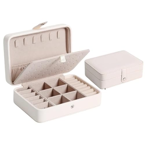 FVCTGHZ Aufbewahrung Einzigartige Lila Schmuckschatulle Großhandel Kreative Tragbare Reise Aufbewahrungsbox Ohrringe Ring Fall Romantische Box(6Grids White) von FVCTGHZ