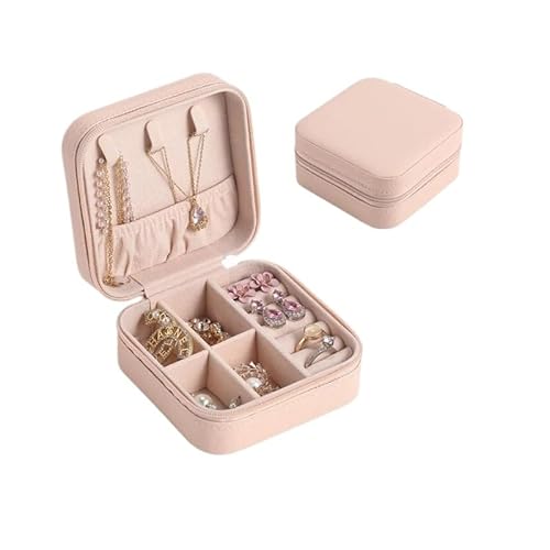 FVCTGHZ Aufbewahrung Einzigartige Lila Schmuckschatulle Großhandel Kreative Tragbare Reise Aufbewahrungsbox Ohrringe Ring Fall Romantische Box(S Pink) von FVCTGHZ