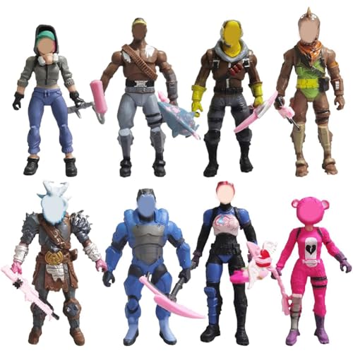 8 Stück Battle Figuren Set,Gaming Figuren Geburtstagsdekon Mini Figuren Geburtstag Kuchen Deko,Video Game Geburtstag Party Kuchen Dekoration für Kinder Jungen und Mädchen Geschenke von FVGYITG