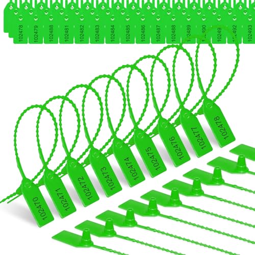 Sicherheitsschilder aus Kunststoff, Sicherheitsschilder, Sicherheitsschilder, mit Reißverschluss, selbstsichernd, 250 mm Länge, Grün, 2000 Stück von FVSEC