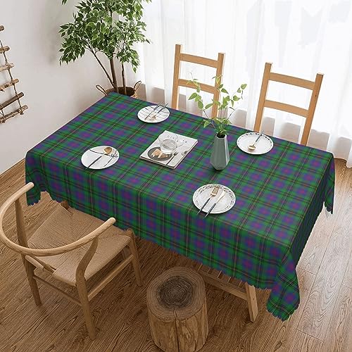 Rechteckige Tischdecke, Clan Wood Scottish Tartan Plaid, resistente waschbare Tischdecke, dekorative Tischdecke für Esszimmer, drinnen und draußen von FWJZDSP