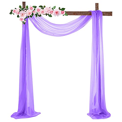 Hochzeit Vorhang Weiß Hochzeitsbogen Drapierstoff Tüllstoff, Chiffon Stoff Vorhänge Tülldekostoff Hochzeit Bogenvorhäng, Foto Hintergrundvorhang Für Arbor Hochzeit Torbogen Zeremonie Party Dekor von FYBlossom