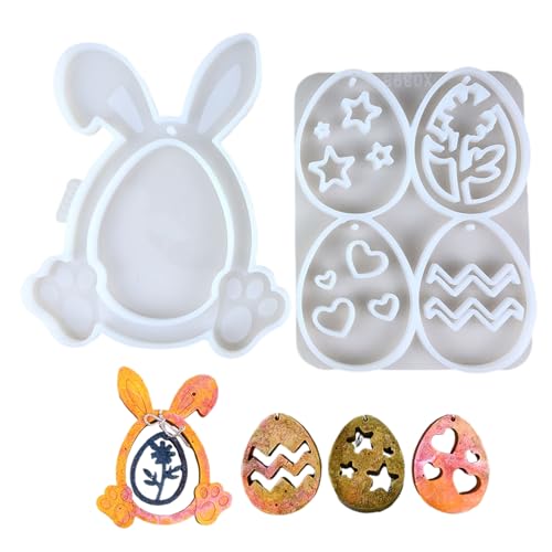 Silikonform Ostern, Osterhase Silikonform Ostern Hase Silikonformen Gießformen 3D Kaninchen Gießform Ostern Für Das Gießen Von Duftkerzen Ostern Home Décor (Ei) von FYBlossom