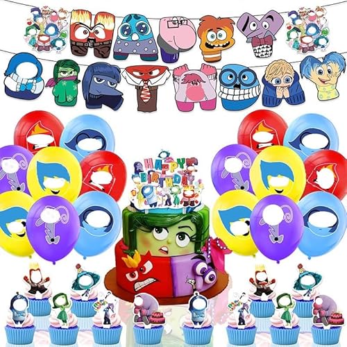 FYDZBSL 30PCS Cartoon Luftballons Cartoon Geburtstag Dekoration Cupcake Topper für Kinder Geburtstag Party Anime Deko Ballons Adatto a Ragazzi e Ragazze von FYDZBSL