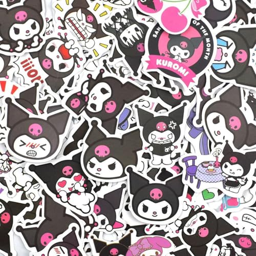 K-uromi Aufkleber,100 Stück K-uromi Sticker Set, Kawaii Anime Aufkleber Kinder,Cute Sticker Mädchen,Anime Sticker Set für Skateboards, Bottle, Tablets,Schultaschen von FYFLYMT