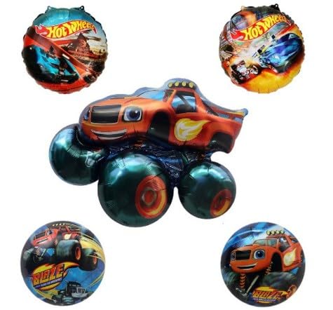 Monster Truck Balloons FYJCXCMP Pack of 23 Blaze and the Monster Machines Foil Balloons Blaze Birthday Party Decoration for Children Monster Truck Gift Birthday Party Accessories Decor von FYJCXCMP