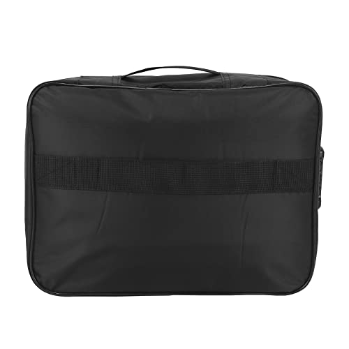 FYOBOT Wichtiger Akten Halter, Dokumenten Organizer Box, Wasserdichte Oxford Dokumenten Aufbewahrung Tasche mit Sicher Code Schloss (Schwarz) von FYOBOT