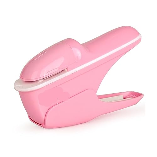 Hefter Hefter, nagelloser Hefter, tragbar, Abs-Schreibtischhefter, Büro, Zuhause, Binden, Schreibwaren, Desktop-Hefter, tragbar Desktop-Hefter(Pink) von FYSXCXS