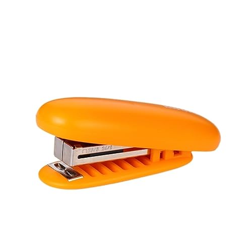 Hefter Hefter, tragbarer Hefter, Grundschulbedarf, 24/6-Hefter, 20 Seiten, for Binden von kleinen Schüler-Briefpapieren Desktop-Hefter(Orange) von FYSXCXS