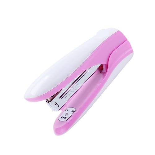 Hefter Hefter Handgehaltener, Hochwertiger, Langlebiger Hefter, Arbeitssparender Hefter For Büro Und Zuhause, Tragbarer Desktop-Hefter Desktop-Hefter(Pink) von FYSXCXS