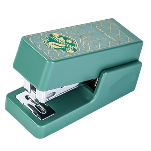 Hefter Kleiner Hefter, Trompetenschüler mit kleinem Briefpapier-Hefter, tragbarer, arbeitssparender Hefter for den Haushalt Desktop-Hefter(Green) von FYSXCXS