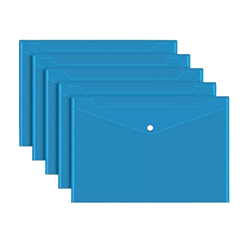 Dateiordner 10/30 Stück Kunststoff-Aktentasche, große Kapazität, Datenticket-Organisationstasche, Testpapier-Aufbewahrungstasche, Ordner, Bürobedarf Ordner(Blue,10 pcs) von FZL02068LM