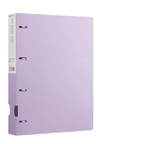 Dateiordner A4-Ordner mit D-Typ-Stanzung, Büro-Aufbewahrung, Aktenring, Testpapier, Datenaufbewahrungsordner, 4-Loch-Binder, Lernzubehör Ordner(Purple) von FZL02068LM