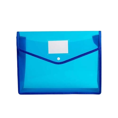 Dateiordner B5 Kunststoffumschläge, Dokumentenmappen, Schnappverschluss, Tasche, Schule, Büro Ordner(Blue) von FZL02068LM