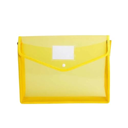 Dateiordner B5 Kunststoffumschläge, Dokumentenmappen, Schnappverschluss, Tasche, Schule, Büro Ordner(Yellow) von FZL02068LM