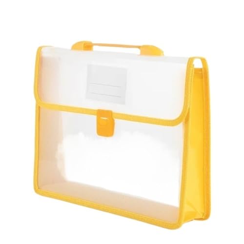 Dateiordner Tragbare Aktentasche im A4-Format, Aktentasche, Handtasche, Datei-Organizer, Ordner, Papierdokument-Aufbewahrungstasche, große Büro-Organizer Ordner(Yellow) von FZL02068LM