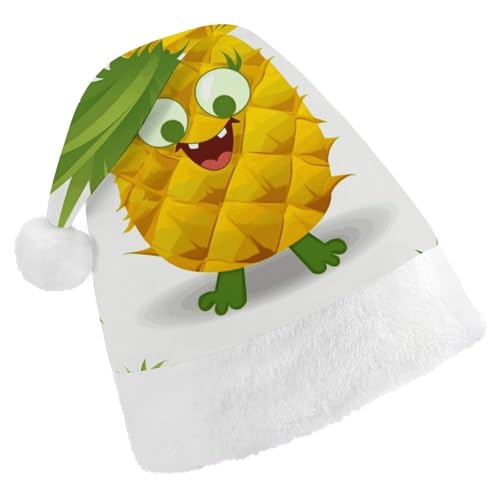 FZMTLDS Weihnachtsmütze Ananas Weihnachtsmann Hüte Erwachsene Weihnachten Party Hut Weihnachten Weihnachtsmann Hut für Weihnachtsparty von FZMTLDS