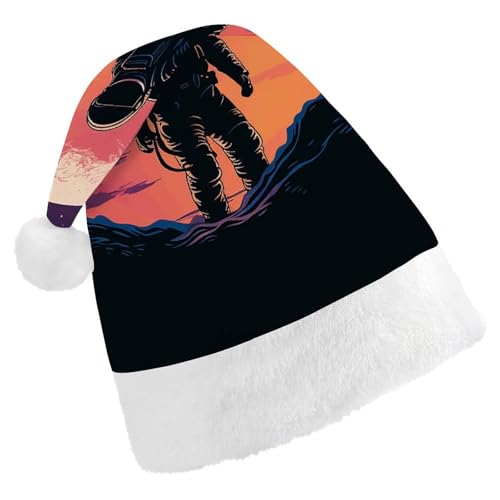 FZMTLDS Weihnachtsmütze Cool Astronaut Weihnachtsmann Hüte Erwachsene Weihnachten Party Hut Weihnachten Weihnachtsmann Hut für Weihnachtsparty von FZMTLDS