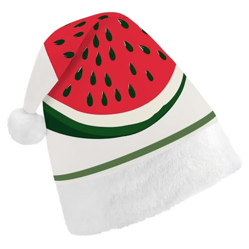 FZMTLDS Weihnachtsmütze Wassermelone ClipArt Weihnachtsmannmützen Erwachsene Xmas Party Hut Weihnachten Nikolausmütze für Weihnachtsfeier von FZMTLDS