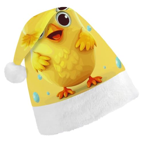 FZMVSQH Weihnachtsmütze für Erwachsene, niedliches gelbes Huhn, bedruckt, Weihnachtsmannmütze, Weihnachtsmütze für Erwachsene, dicker Komfort, klassische Weihnachtsmannmütze für Weihnachten, Neujahr, FZMVSQH Weihnachtsmütze für Erwachsene, niedliches gelbes Huhn, bedruckt, Weihnachtsmannmütze, Weihnachtsmütze für Erwachsene, dicker Komfort, klassische Weihnachtsmannmütze für Weihnachten, Neujahr, von FZMVSQH