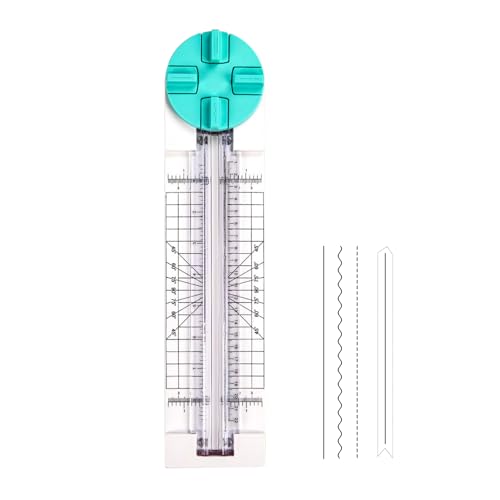 4 in 1 Papierschneider 360 Grad Rotations Handschnitzer Papier Trimmer Multifunktionales Handwerkspapier Schneidwerkzeug, Press Scrapbook Cutter Cutter Zum Schneiden der Postkarte (Grün) von FZQBEY