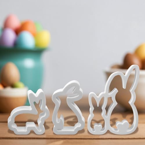 Silikonformen Gießformen Ostern, 3 Stück Silikonform Hase Silikonform Ostern Gießformen Silikon Gießform Ostern Frühling Silikonform Osterhase Gipsformen zum Gießen Giessformen Silikon Gießform Hase von FZQBEY