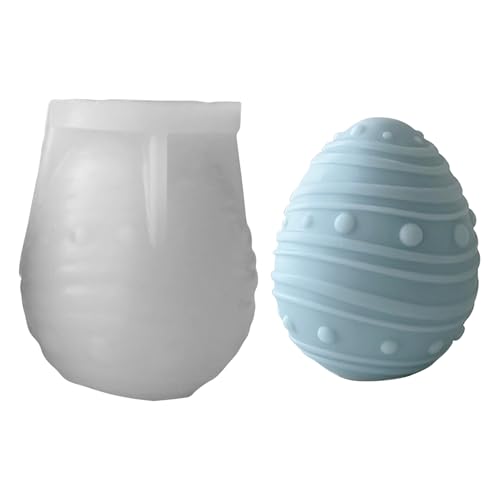 Silikonformen Gießformen Ostern, 3D Ostereier Silikonform Ostern Kerzenformen zum Gießen Gießformen Silikon Gießform Ostern Giessformen Silikon Frühling Silikonform Osterei Kerzen Formen ﻿ (D) von FZQBEY