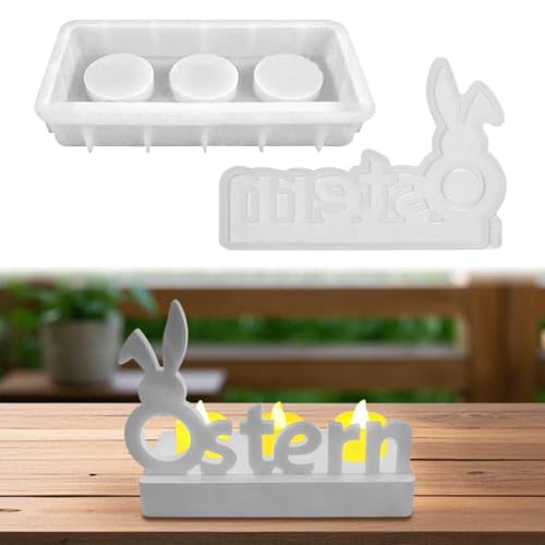 Silikonformen Gießformen Ostern, Silikonform Ostern Silikonform Hase mit Sockel Silikonform Kerzenhalter Gießformen Silikon Gießform Ostern Silikonform Osterhase Giessformen Silikon Gießform Hase (C) von FZQBEY