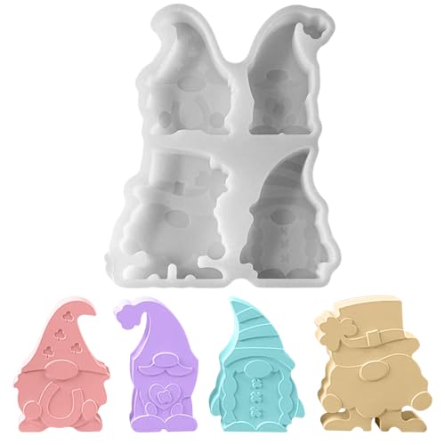 Silikonformen Gießformen Ostern,4 Stück Silikonform Hase Silikonform Ostern Wichtel Gipsformen zum Gießen Gießformen Silikon Gießform Ostern Frühling Silikonform Osterhase Wichtel Giessformen Silikon von FZQBEY